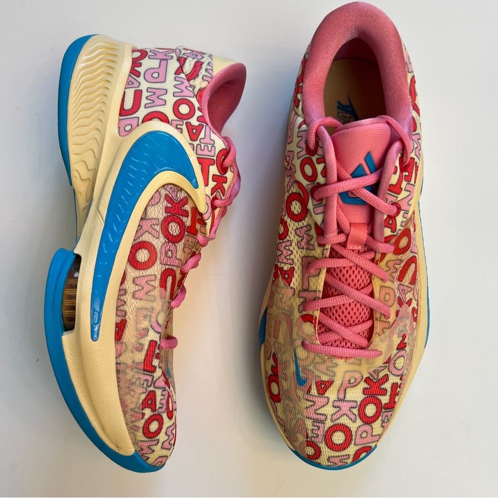 Nike Zoom Freak 4 “Letter Bros” Basketball Shoes, Size 9.5